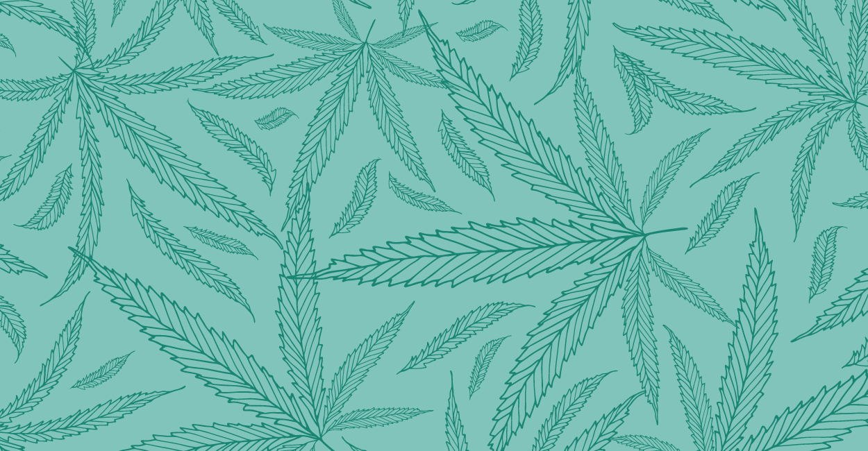 Illustration of cannabis pattern