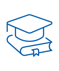 Cap and diploma icon