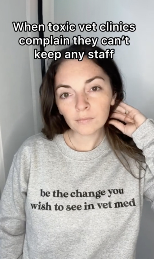 TikTok social media post of Emily Ahsan, CVT