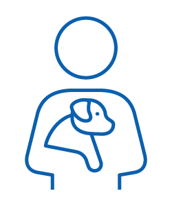 Person holding puppy Icon