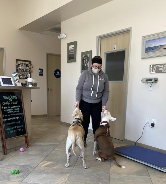 Beau and Mama Julep at Coastview with Leanne