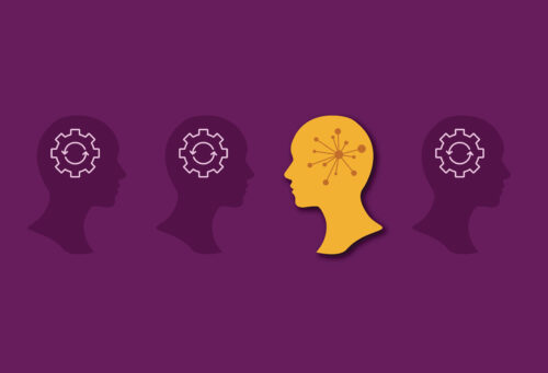 Diagram of thinking heads