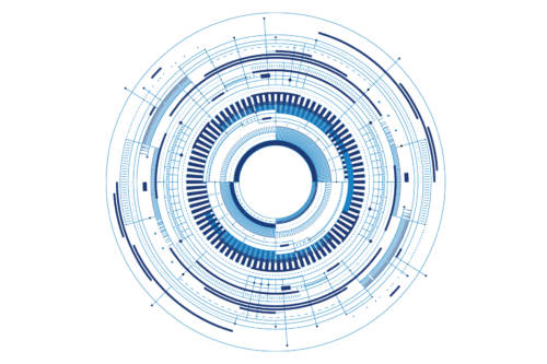 Abstract technology focal ring