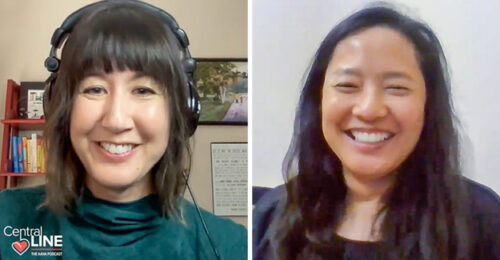 Still of Katie Berlin, DVM, and Tina Tran, DVM, during a recording of Central Line: The AAHA Podcast