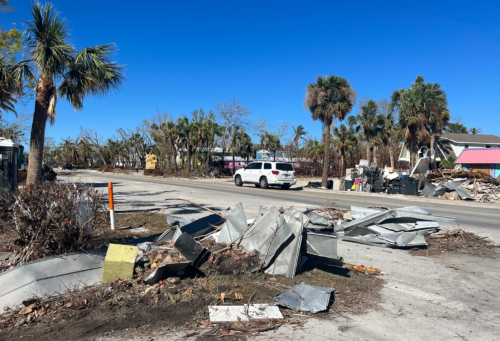 an area decimated by hurricane ian in 2022