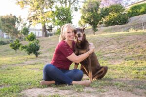 Dr. Mary Gardner and her dog Duncan