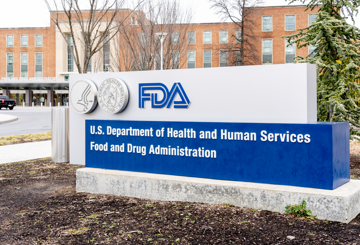 exterior shot of the food and drug administration (FDA)