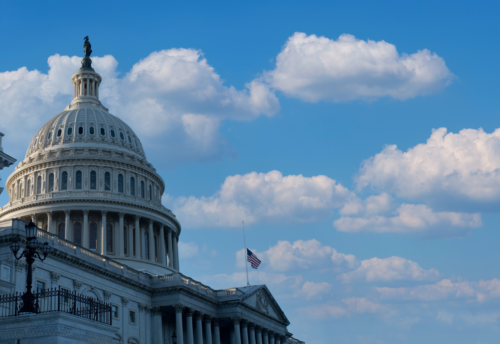 A photo of the Capitol building on a sunny day