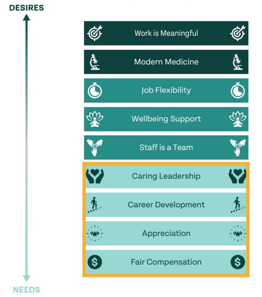 attrition drivers in veterinary hierarchy of needs