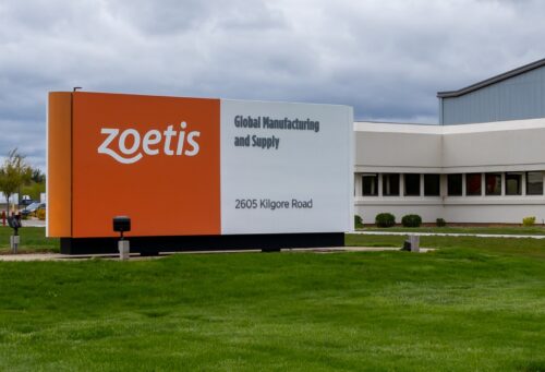 Zoetis sign and building
