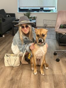 woman with dog
