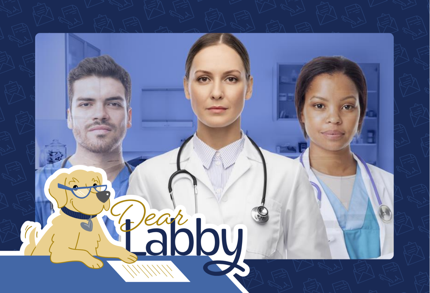 Dear Labby photo in front of vanishing vets