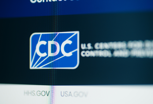 screenshot of CDC webpage banner