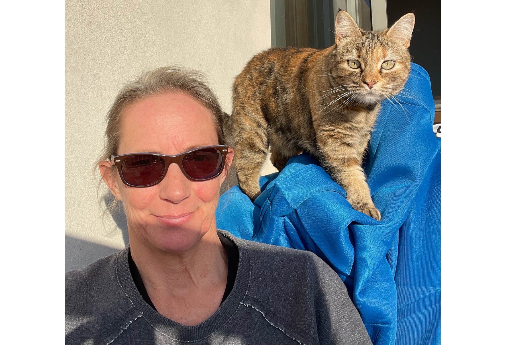 Veterinarian Emma Milne and her cat