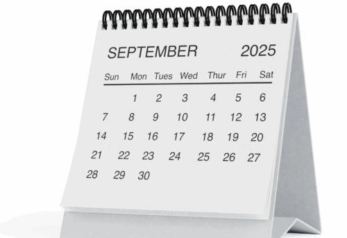 A calendar featuring the month of September.