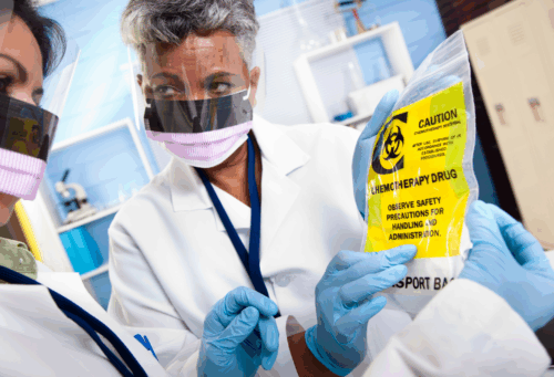 veterinary oncologist handling chemotherapy
